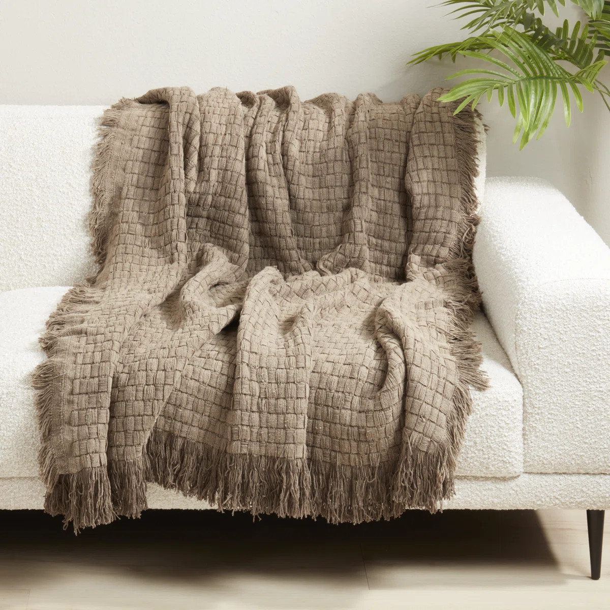 Warm Waffle Weave Throw | Wayfair North America