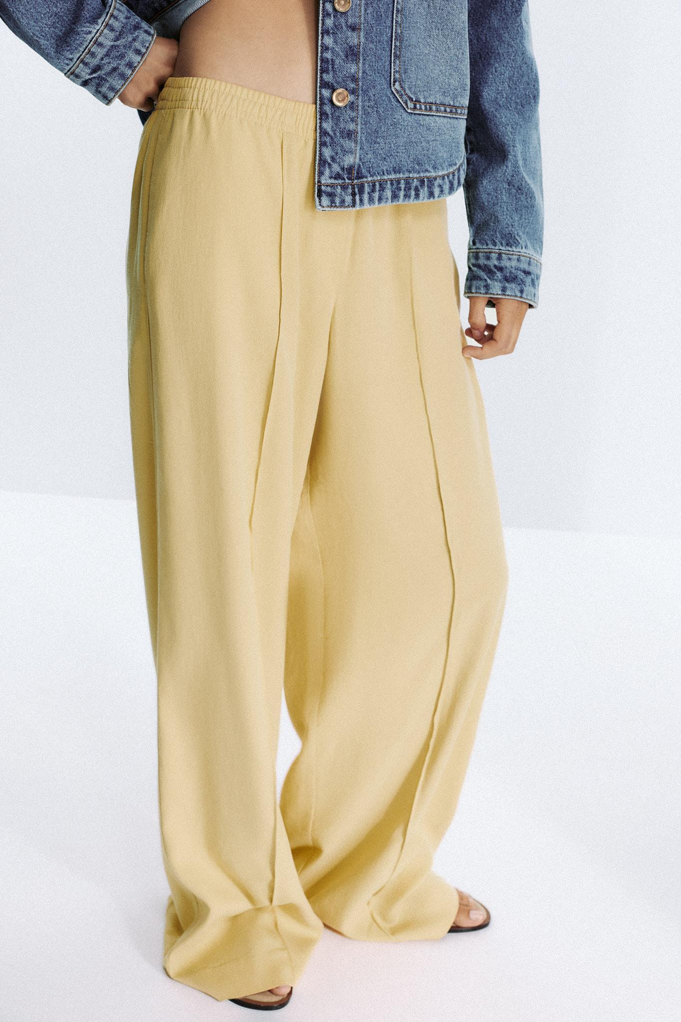 WIDE-LEG SEAM TROUSERS | Zara UK