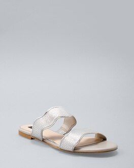 Metallic Banded Sandals | White House Black Market