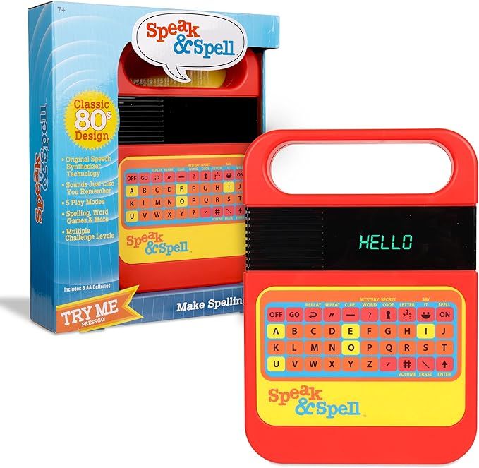 Speak & Spell Electronic Game - Educational Learning Toy, Spelling Games, 80s Retro Handheld Arca... | Amazon (US)