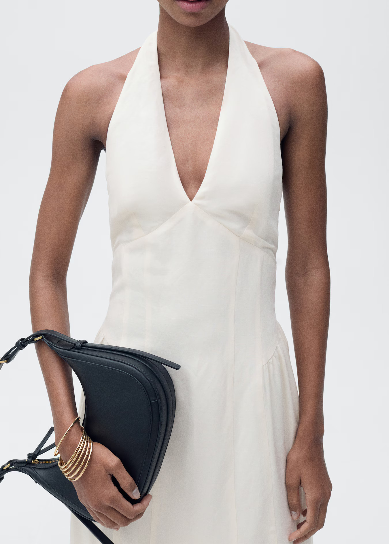 Halter-neck linen dress - Women | MANGO USA | Mango (US/MX/AU)