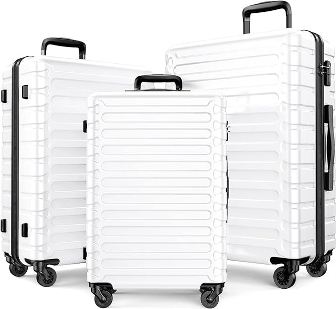 SHOWKOO Luggage Set Lightweight Clearance Expandable ABS Hardshell Durable Spinner Wheels 3 Piece... | Amazon (US)