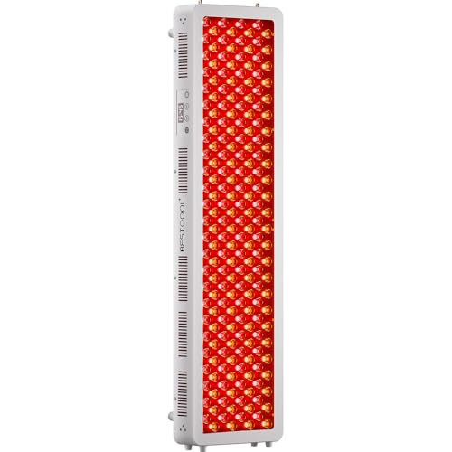 BestQool Red Light Therapy Device for Body, Face. 4 Wavelengths Full Body Near Infrared Therapy Lamp, Dual Chip 200 Elite Grade LEDs, High Power Red Light Panel at Home. 340W. | Amazon (US)