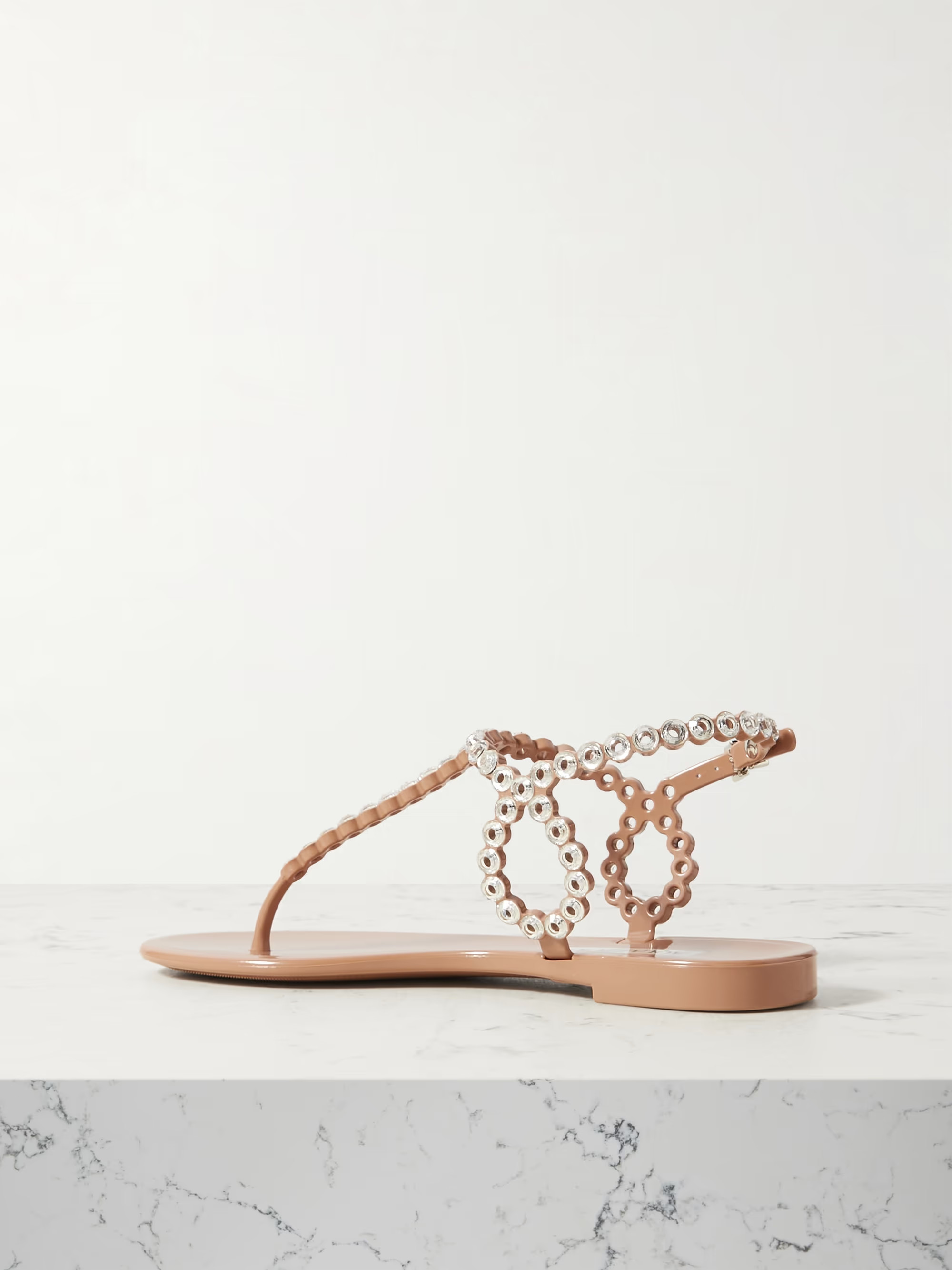 Almost Bare crystal-embellished PVC sandals | NET-A-PORTER (US)