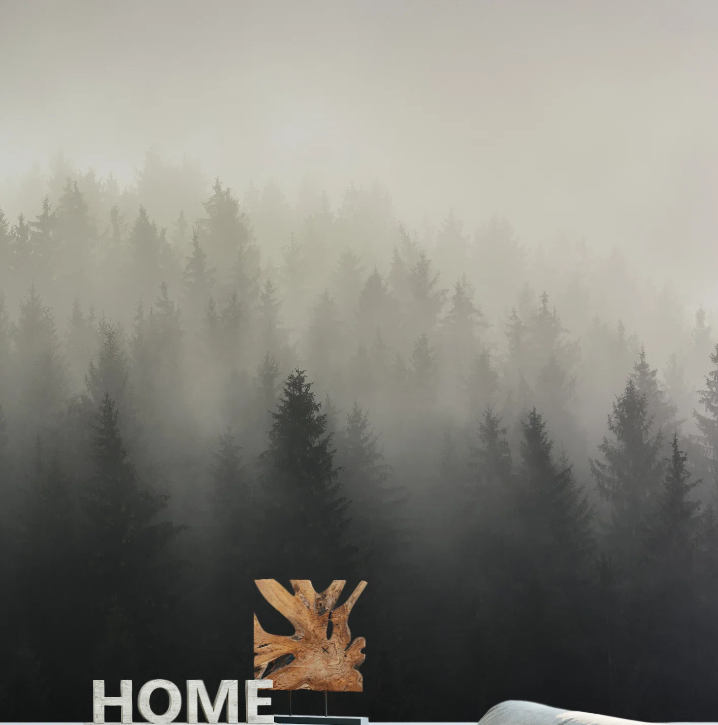 Foundry Select Baez Misty Foggy Pine Wall Mural & Reviews | Wayfair | Wayfair North America