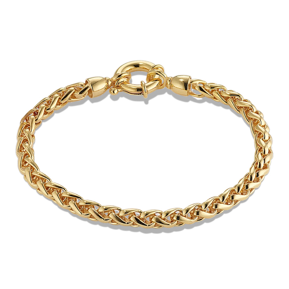 14K Yellow Gold Vermeil Wheat Bracelet (4.8mm) | Shane Co