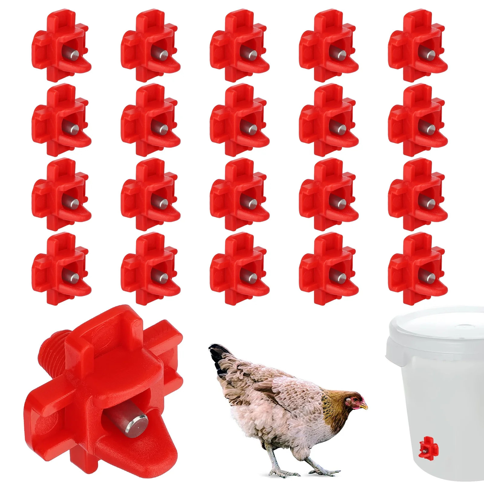 20pcs Automatic Chicken Nipples, TSV Horizontal Side Mount Poultry Water Nipple Waterers, Drinker... | Walmart (US)