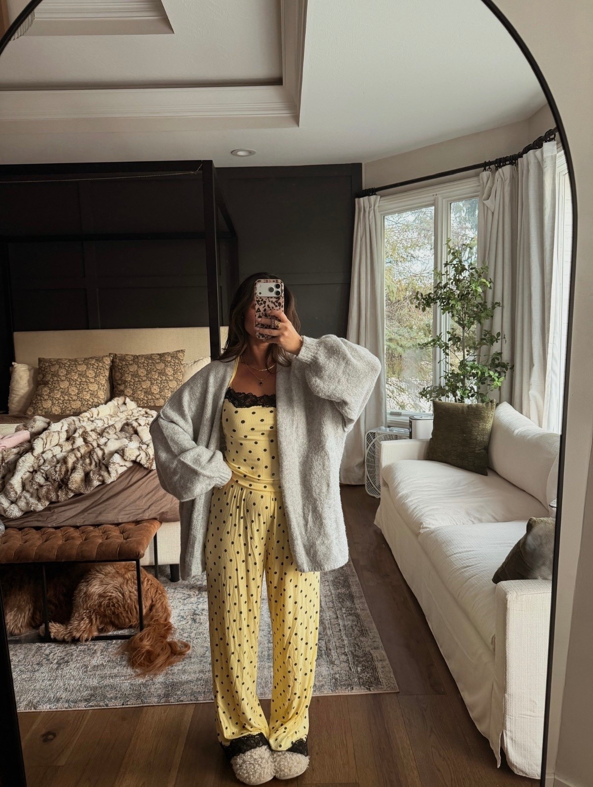 Yellow polka dot pajamas from Aerie! 20% off with my code MEG20 

#LTKSaleAlert #LTKootd #LTKgrwm