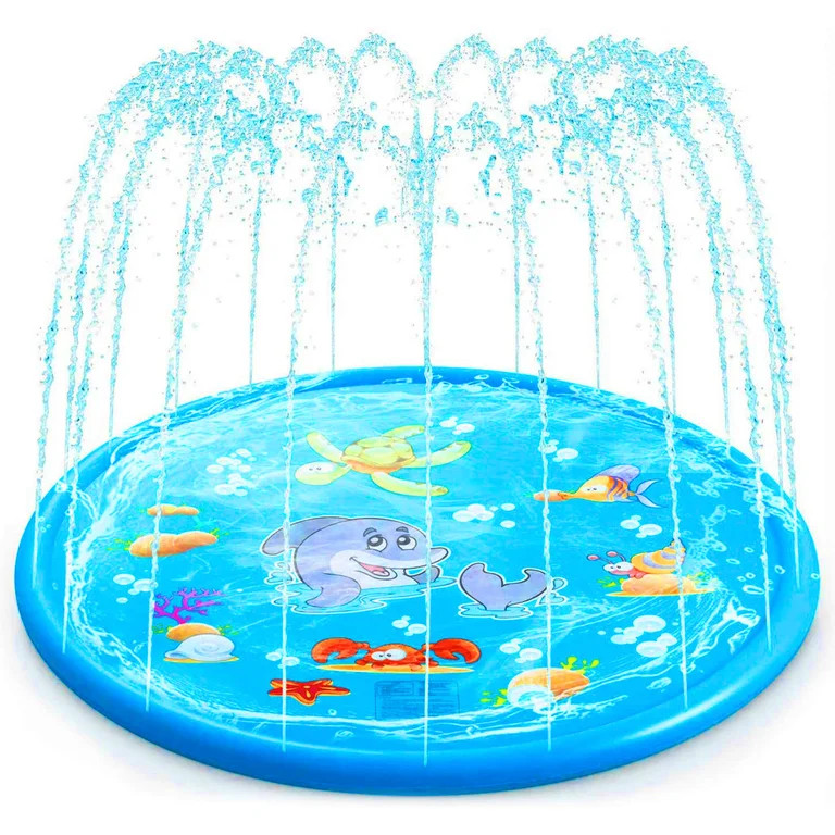 Flynow Splash Pad Sprinkler for Kids 39" Splash Play Mat Outdoor Water Toy Inflatable Splash Pad ... | Walmart (US)