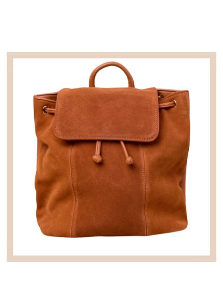 Brown suede leather drawstring backpack 

#LTKstyletip #LTKfindsunder100 #LTKitbag