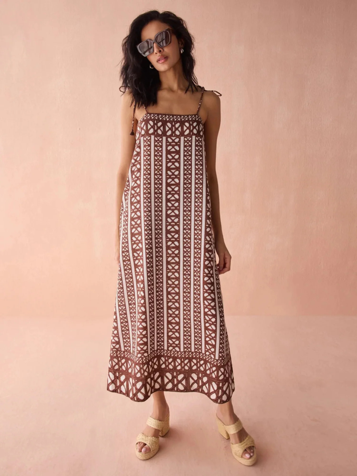 Tillie Maxi Dress in Nari Cacao | Beau & Ro