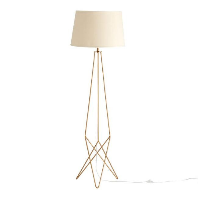 Antique Gold Hairpin Floor Lamp Base | World Market