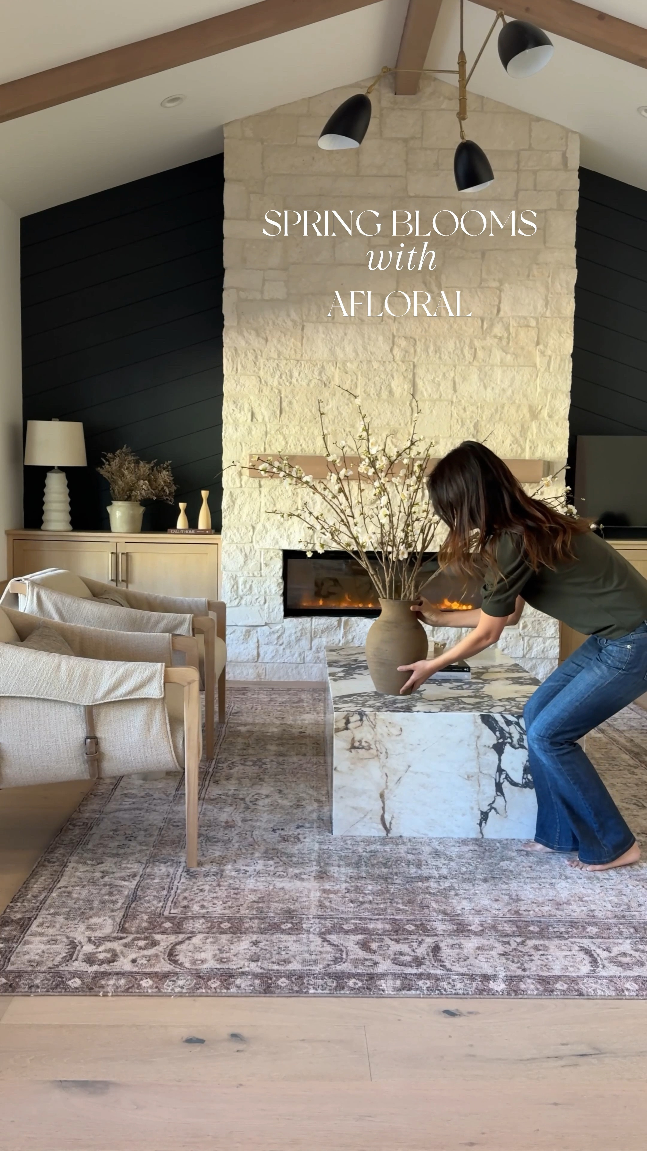  Loving these beautiful faux stems from Afloral. They look so realistic! Quality is amazing and they are perfectly imperfect. Use code "LHK20" for $20 off orders $100+. Active until March 18. 

Fireplace, vase, accent chairs, coffee table, rug, black chandelier 

#LTKhome #LTKfindsunder100 #LTKsalealert