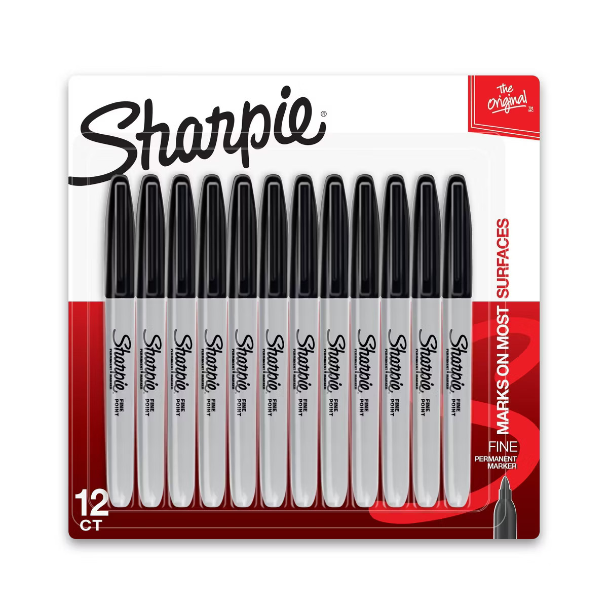 Sharpie 12pk Permanent Markers FineTip Black | Target