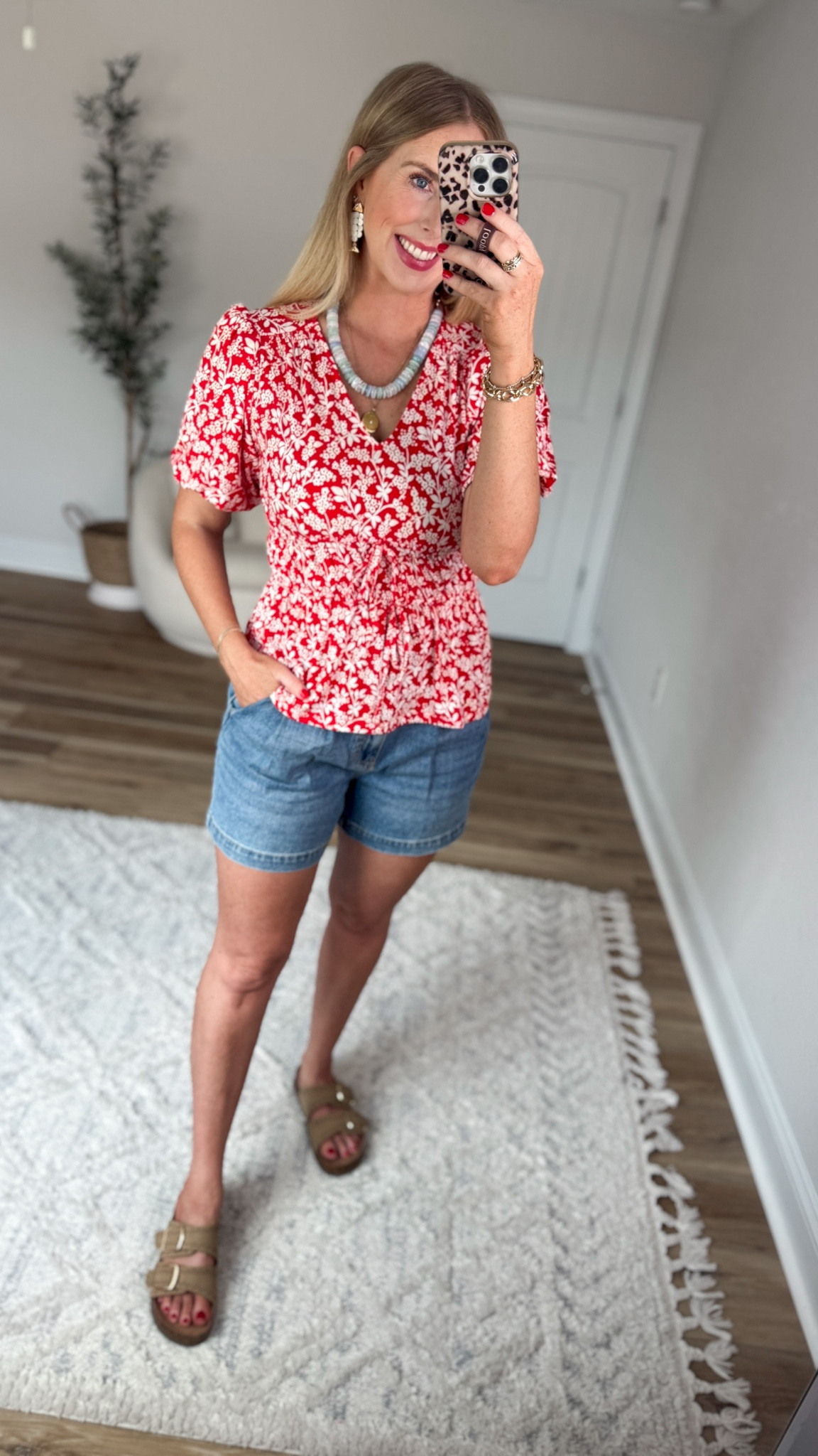 Weekend Walmart Wins try-on
Tie waist peplum top- small
Pleated jean shorts 

#LTKmomlife #LTKootd