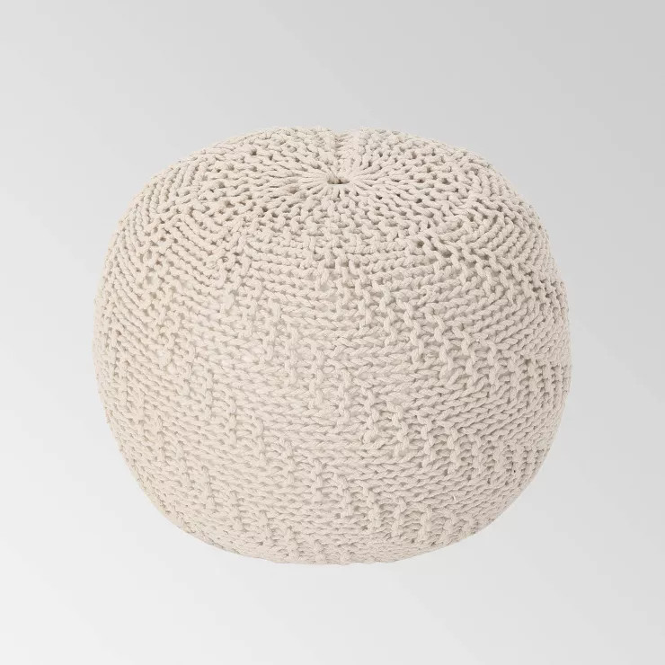 Alwes Knitted Pouf - Christopher Knight Home | Target