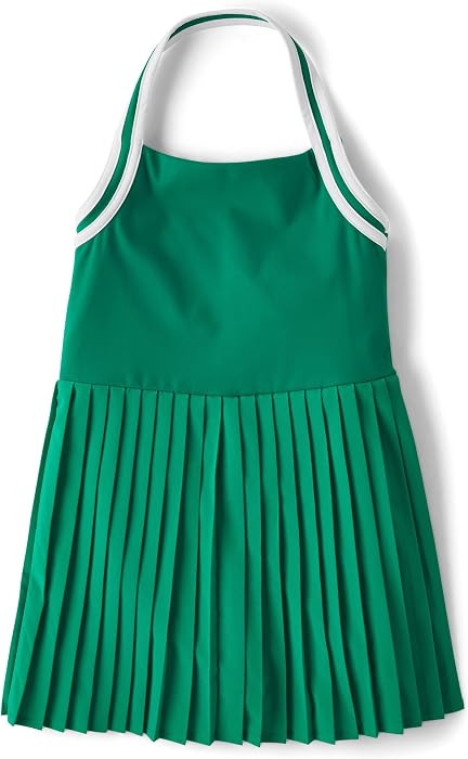 The Children's Place Girls' Active Sleevless Quick Dry Halter Pleated Tennis Dresses | Amazon (US)