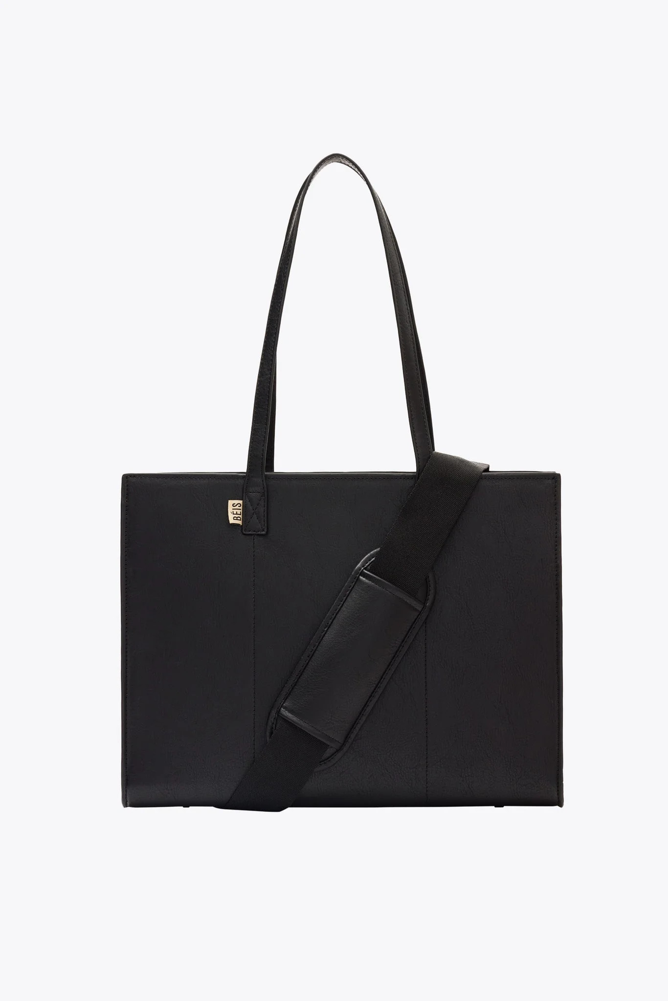 Resale BÉIS 'The Work Tote' in Black - Black Work Bag For Women & Laptop Tote Bag | BÉIS Travel