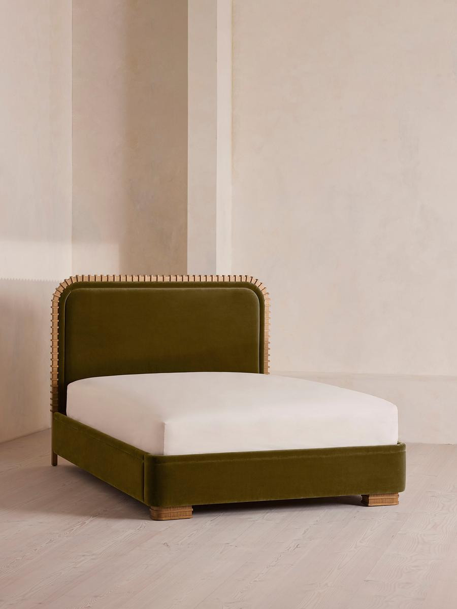 Angus Bed, King, Velvet, Olive, US | Soho Home Ltd