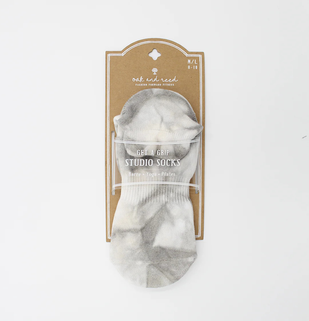 Oak and Reed 2-Pair of Studio Socks, Tie Dye in Grey S/M Lord & Taylor | Lord & Taylor
