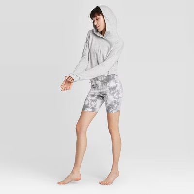 Women's Tie-Dye Bike Shorts - Colsie™ Gray | Target