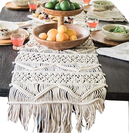 Macrame Table Runner Boho Wedding Décor 13.8x118 Inch | Amazon (US)