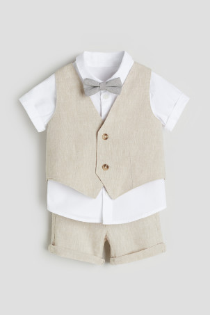 3-piece Linen-blend Set | H&M (US + CA)