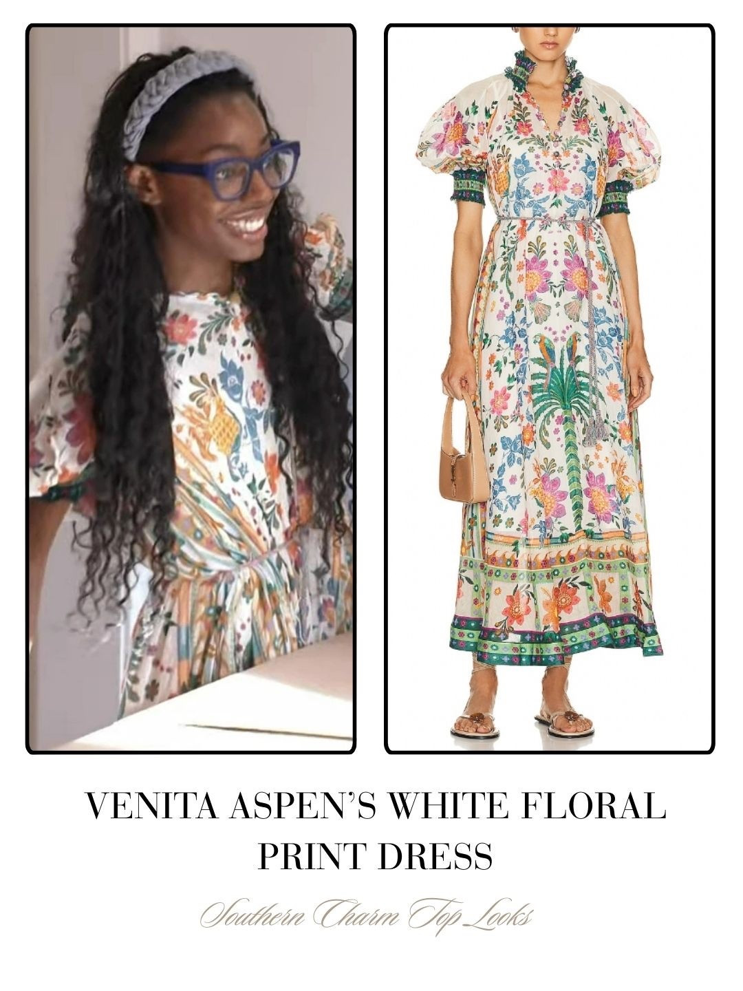 Venita Aspen’s White Floral Print Dress 