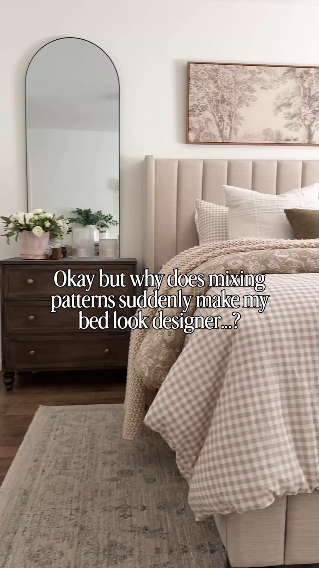 I used to think neutral bedding had to match perfectly… turns out it just needed layers 🤍
Mixing soft patterns, subtle textures, and cozy tones completely changed the feel of this space without adding color overload.



Think:
– a base that grounds it
– one or two patterns to add interest
– texture (quilts, knits, linen) to make it feel collected



It’s giving relaxed, lived-in, and a little bit European cottage without trying too hard.



neutral bedding, layered bedding, cozy bedroom, cottage bedroom, texture mixing, pattern mixing, soft neutrals, bedroom styling, home decor ideas, warm minimal

Lumbar is sage green, 36x14

#LTKmomlife #LTKSeasonal #LTKHome