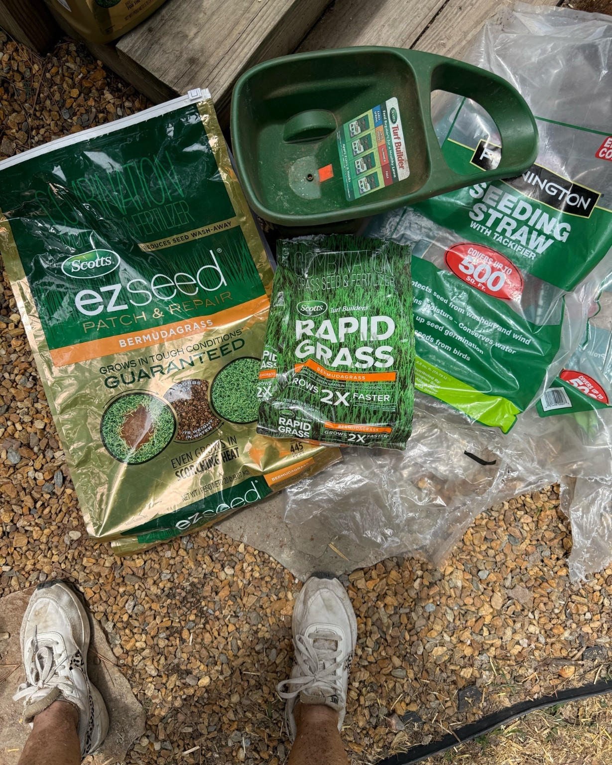 Supplies I used to seed for grass in our backyard

#LTKSeasonal #LTKHome #LTKmomlife