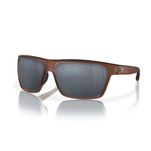 Fin-Nor Men's Rectangular Sunglasses, Grey Glass Lens-Frosted Matte Brown Frame, L/XL | Amazon (US)