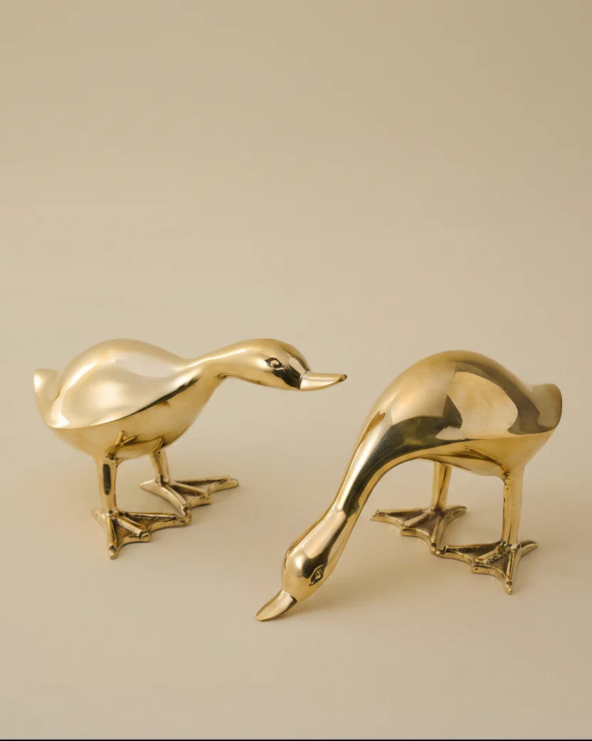 Antique Inspired Solid Brass Duck | Magnolia