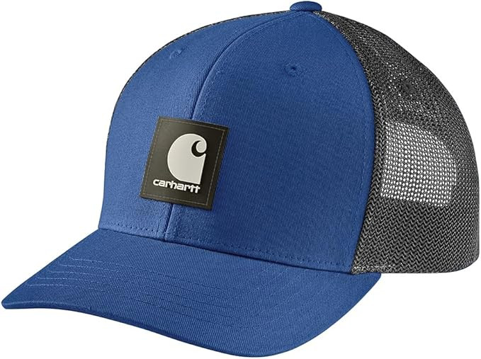 Carhartt Men's Rugged Flex Twill Mesh-Back Logo Patch Cap | Amazon (US)