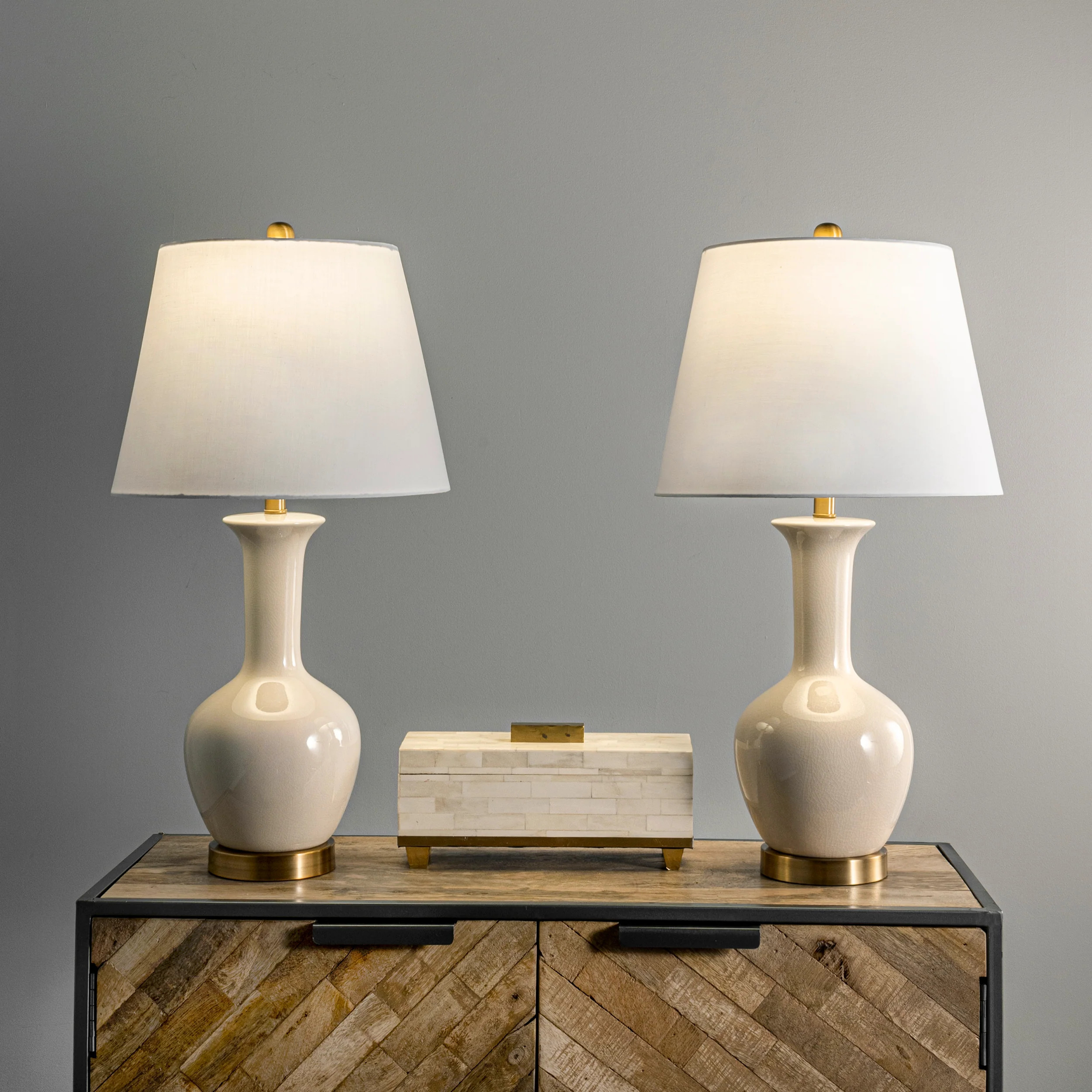 nuLOOM Rockville 27" Ceramic Table Lamp Set of 2 | Shop Simon
