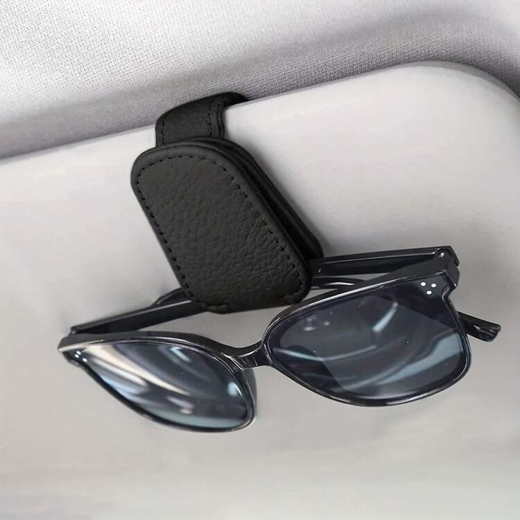 Sunglasses Holders For Car, Magnetic Genuine Leather Sunglasses Clip For Car Visor, Glasses Hanger Clip, Car Interior Visor Accessories | SHEIN