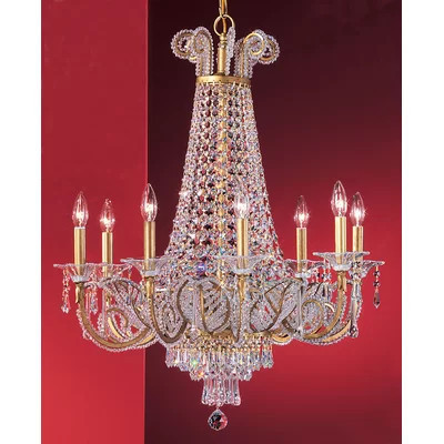 Beaded Leaf 8-Light Candle Style Empire Chandelier | Wayfair Professional