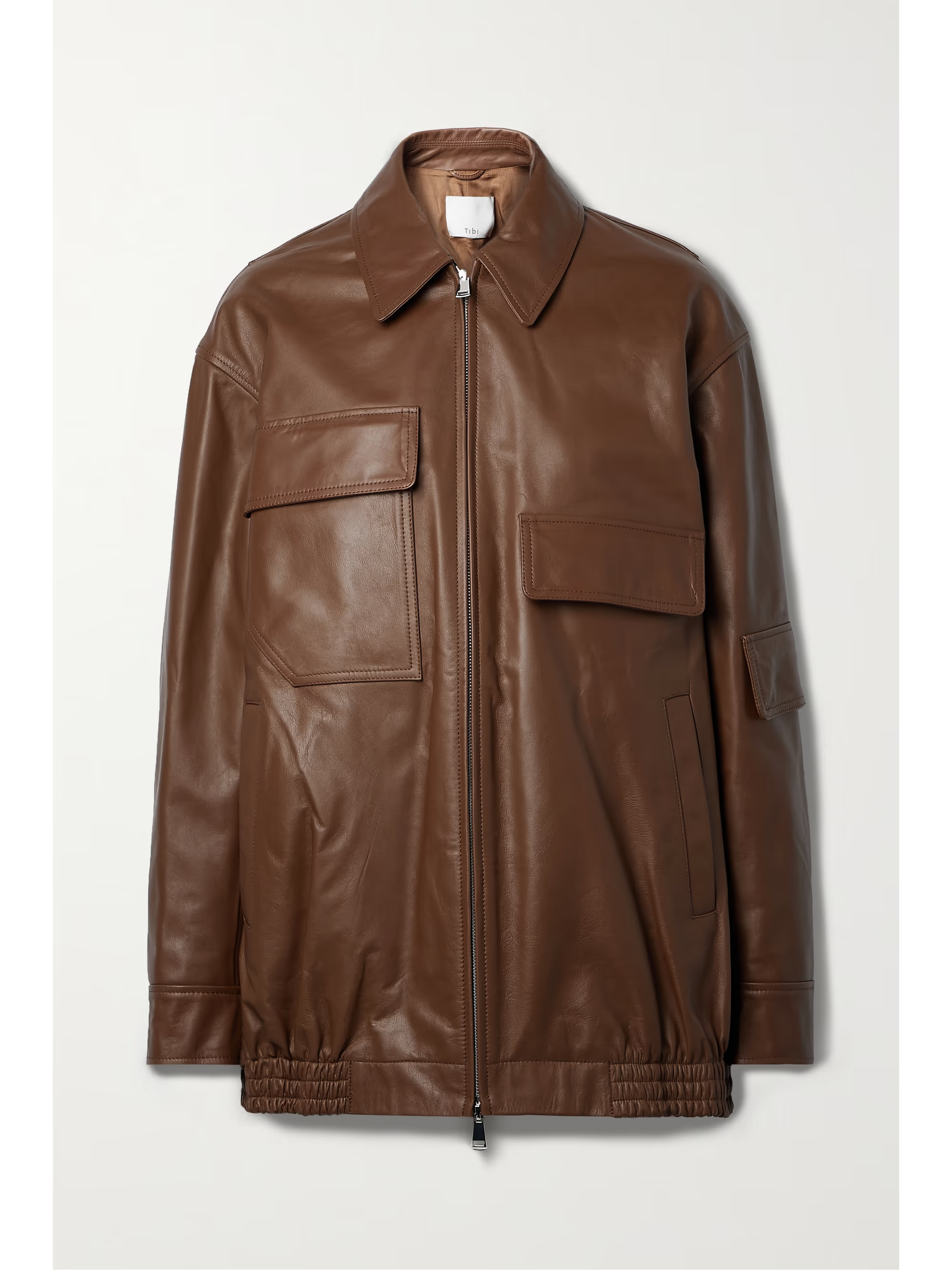 Oversized leather bomber jacket | NET-A-PORTER (US)