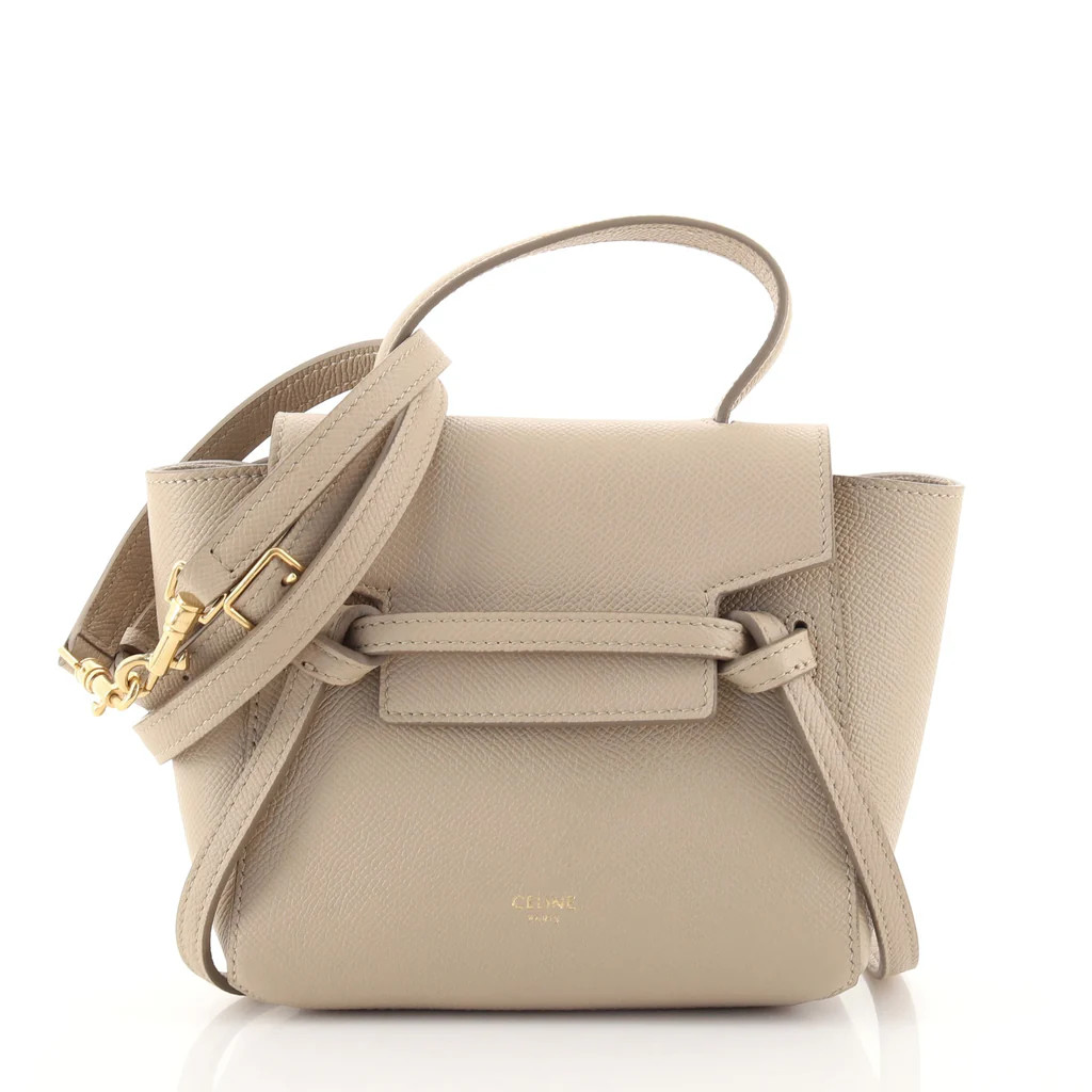 Celine Belt Bag Textured Leather Pico Neutral 1344861 | Rebag