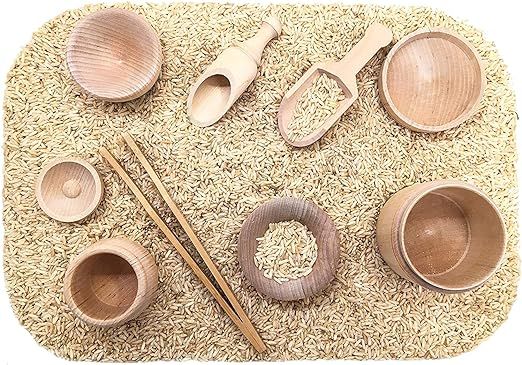 SimplytoPlay Sensory Bin Tools, Montessori Toys for Toddlers, Waldorf Toys, Wooden Scoops and Ton... | Amazon (US)
