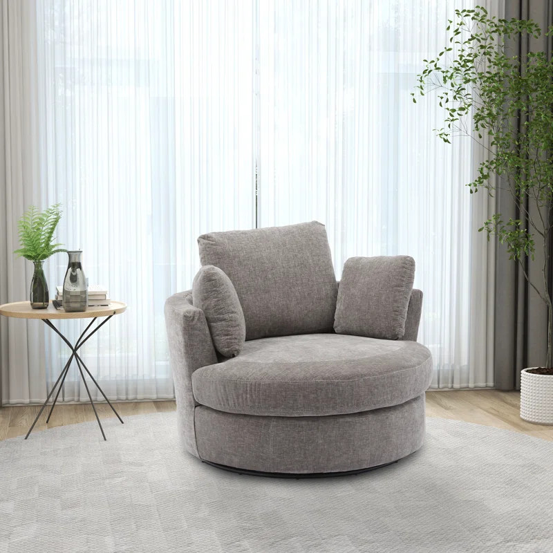 Rosdorf Park Dahlonega 42" Wide Swivel Barrel Chair & Reviews | Wayfair | Wayfair North America