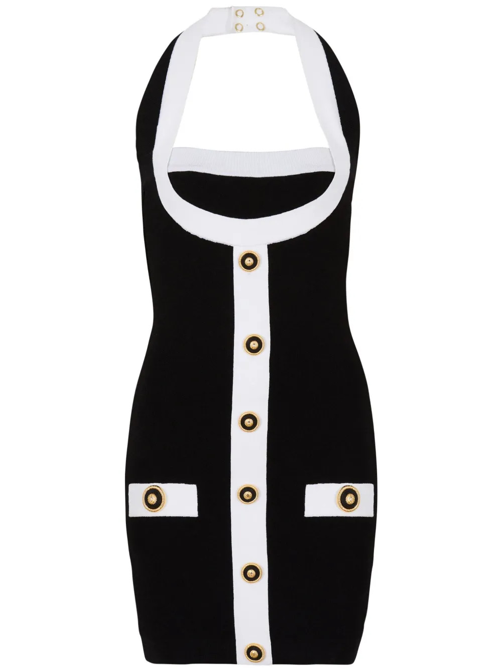 two-tone halterneck dress | Farfetch Global