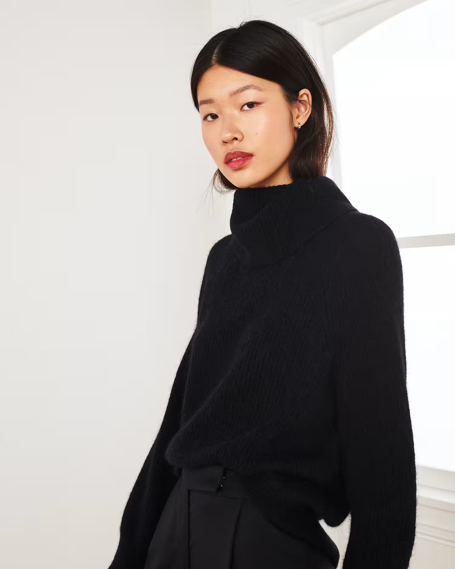 Baby Alpaca-Wool Turtleneck in Black | Quince