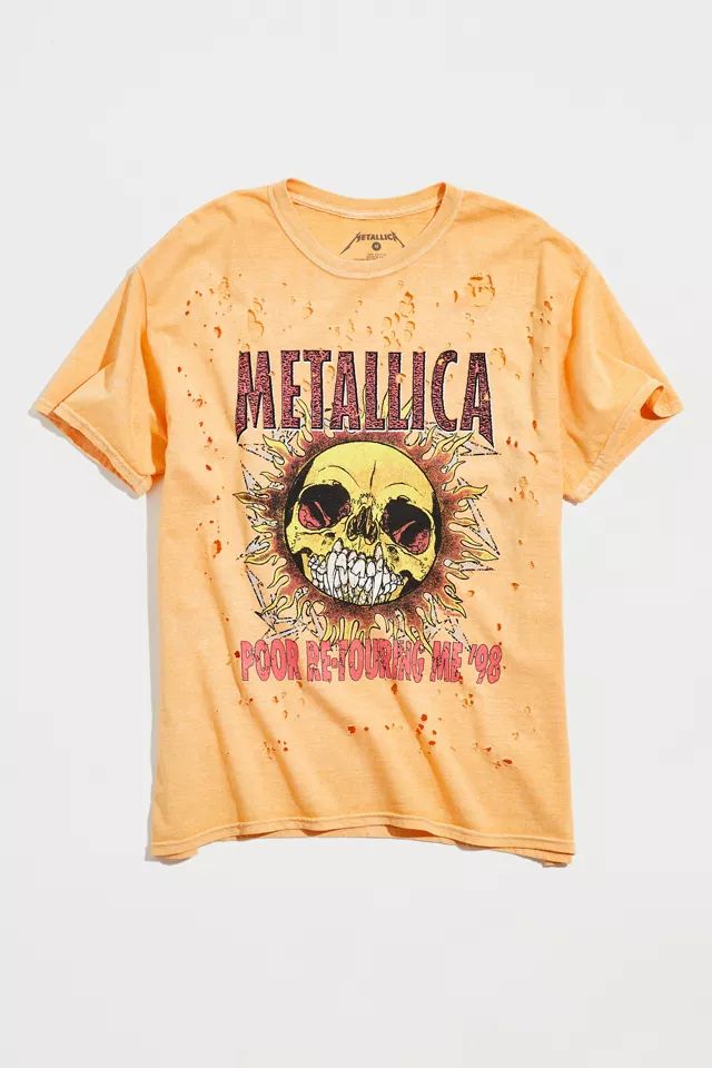 Metallica Sun Distressed Vintage Wash Tee | Urban Outfitters (US and RoW)