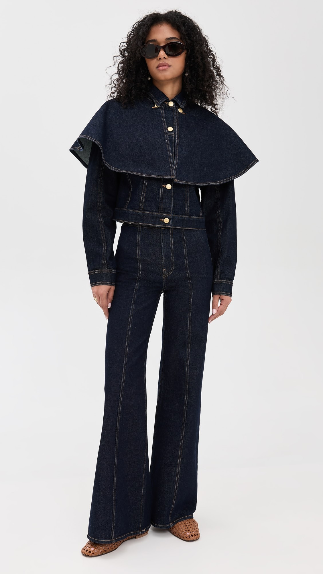 The Agata Denim Cape Jacket | Shopbop
