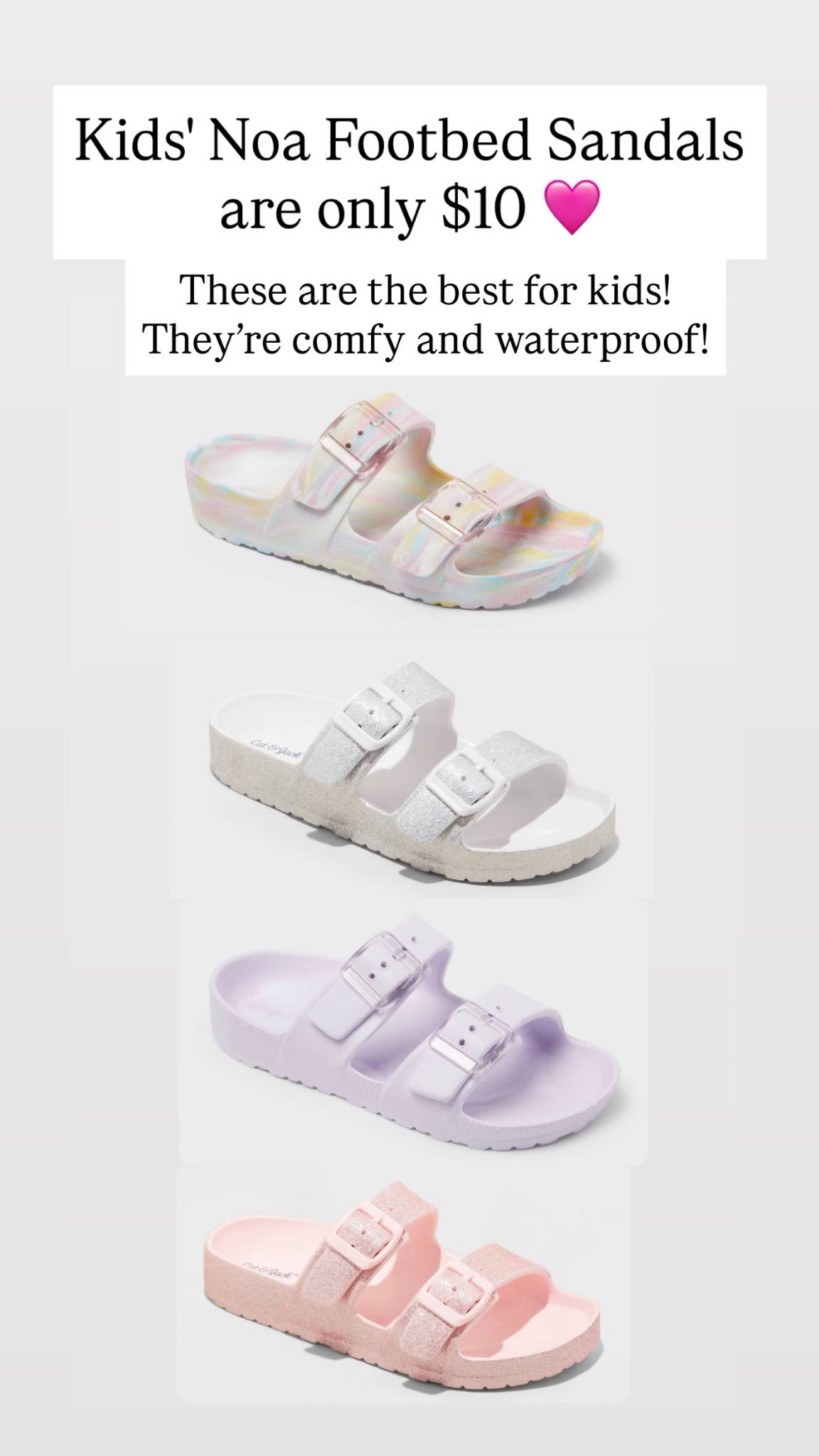 I’ve bought these 3 years in a row for my daughter. The best summer sandals. They’re comfy and waterproof. 

#LTKKids