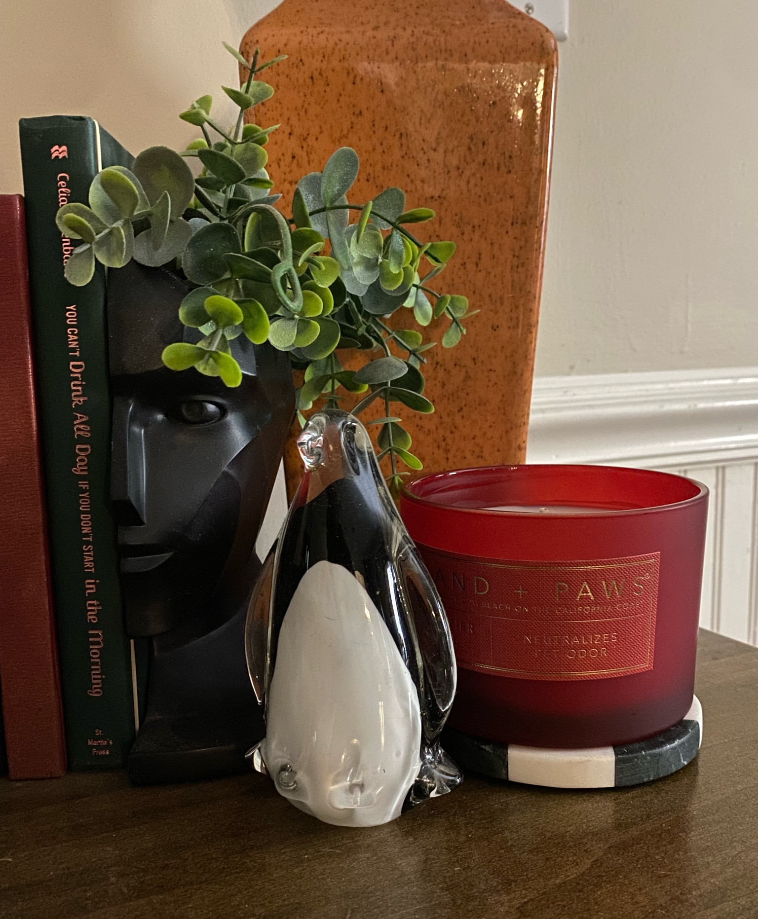Vintage vignette, eclectic, vignette, eclectic home, decor, home, accents, Moody home decor, traditional home decor, candles, pet safe candle, coaster, black and white decor, bookends, artificial plant, art glass 

#LTKHome #LTKSaleAlert #LTKFindsUnder50