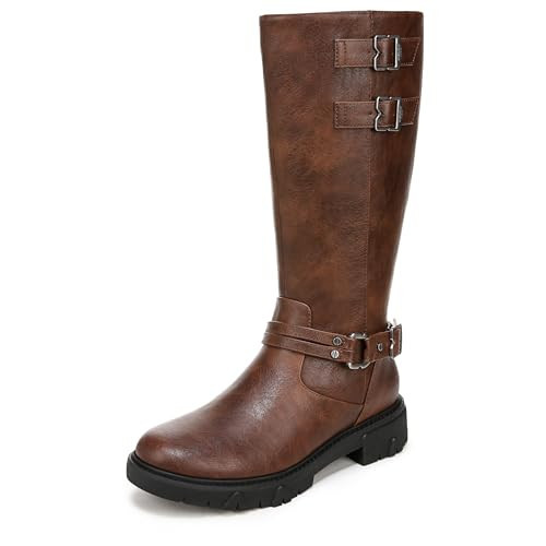Dr. Scholl's Women's Headstart Moto Knee High Boot Chestnut Smooth 9.5 M | Amazon (US)