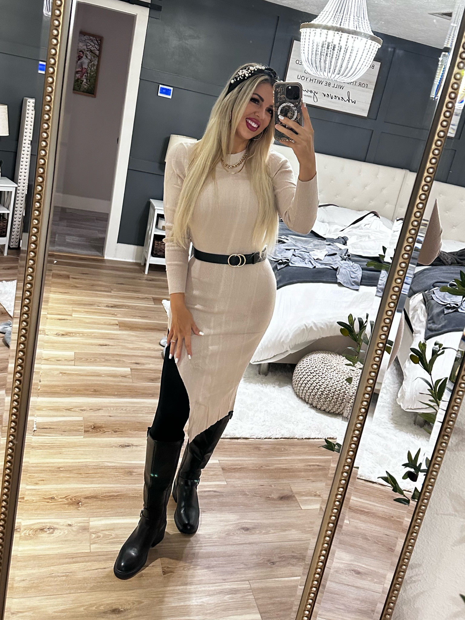 Perfect, staple dress! And belt! And boots! Lol had to share!

#LTKstyletip #LTKfindsunder50 #LTKHoliday