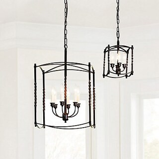 Carriage House 6 Light Pendant — Extra Large with Square Cage & Twisted Post Design | Ballard Designs, Inc.