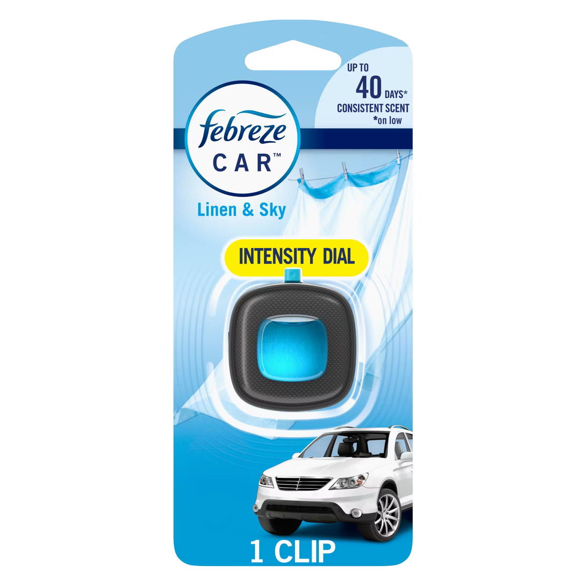 Febreze Car Clips Sidecap - Linen & Sky | Target